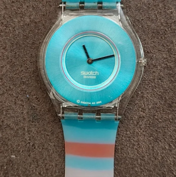 Vintage 2004 Swatch Skin Pasteloop, Turquoise Dial Unisex  display picture 2